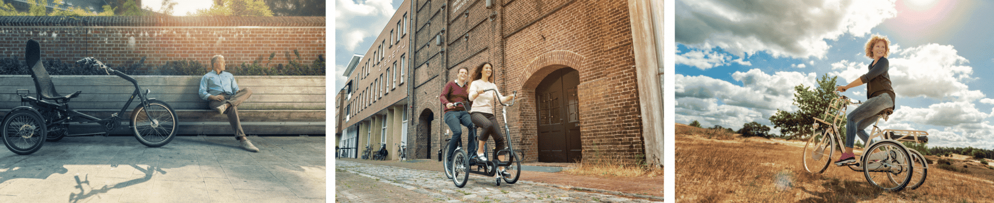 Aangepaste fietsen voor gehandicapten