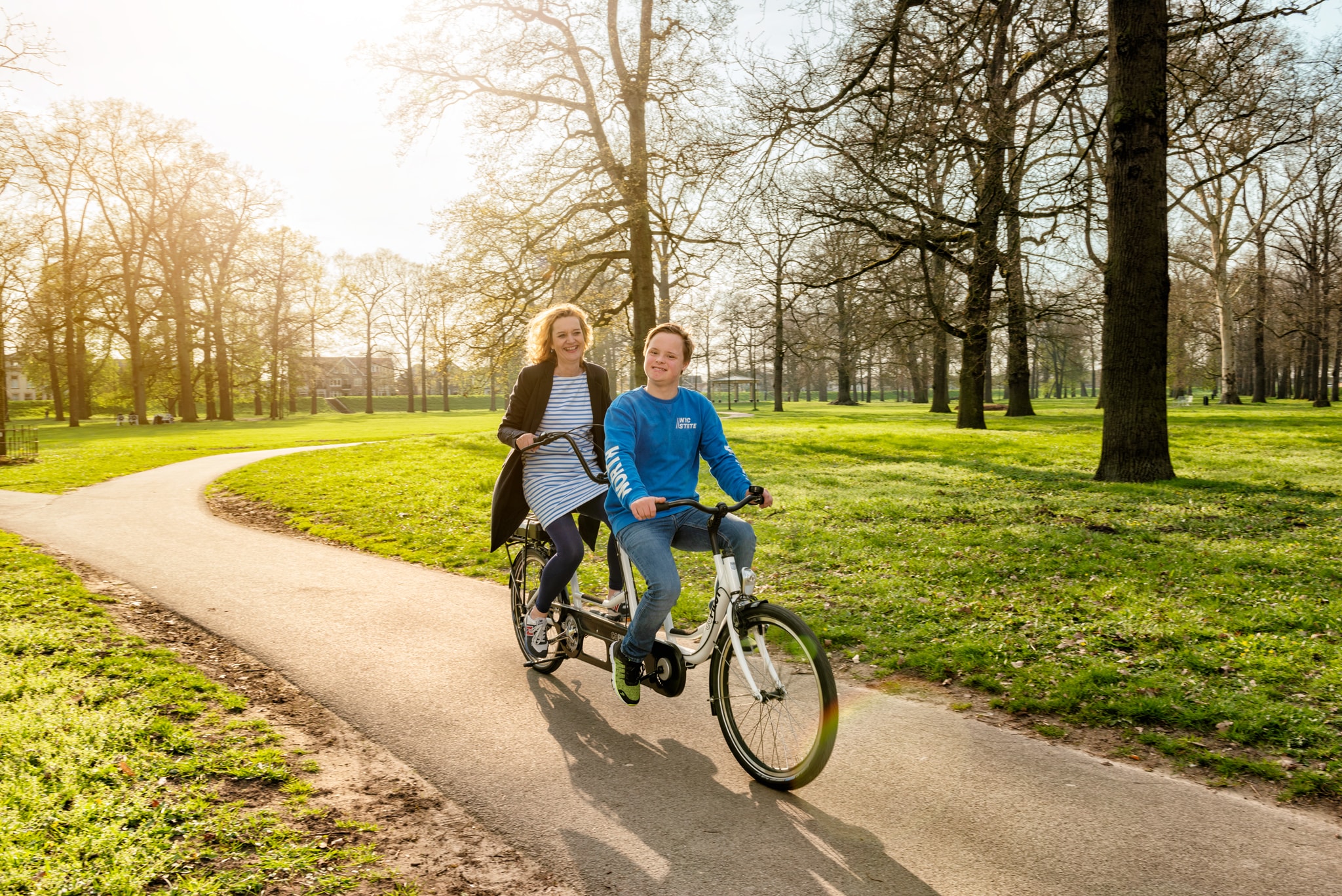 tandem fiets voor gehandicapten