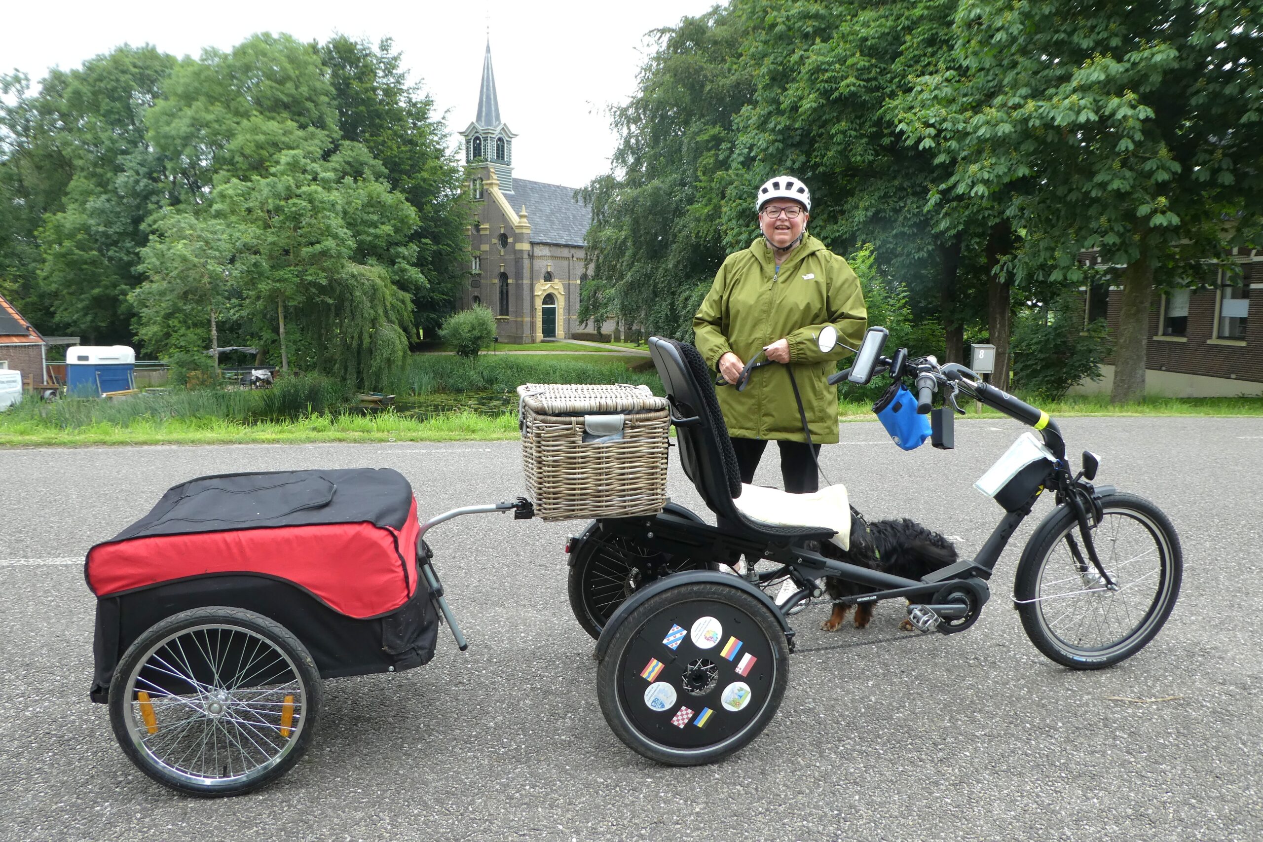 Ireen fiets met haar Huka Cortes de Zuiderzeeroute